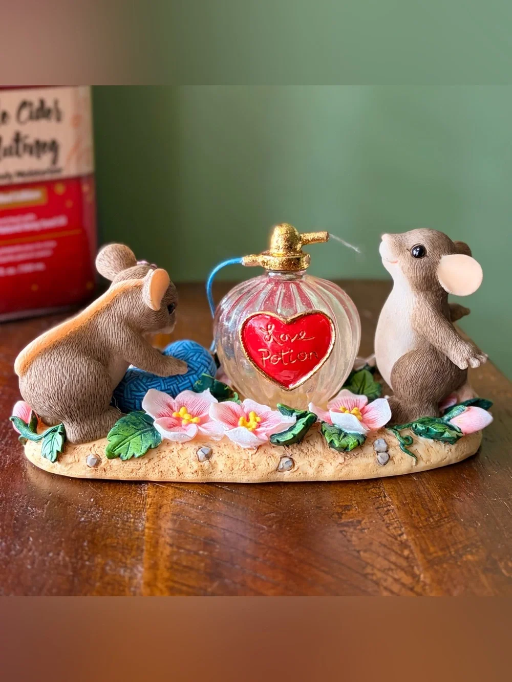 Vintage Cottagecore Charming Tails Love Potion Figurine Accent